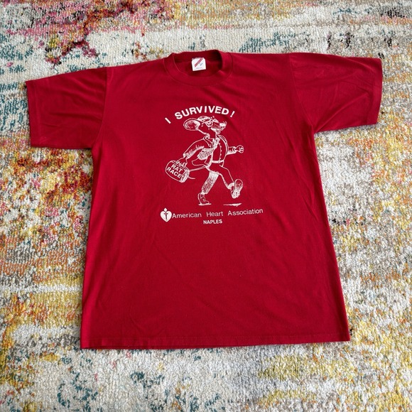 Jerzees Other - Vintage I Survived The Rat Race American Heart Association Shirt Large Jerzees